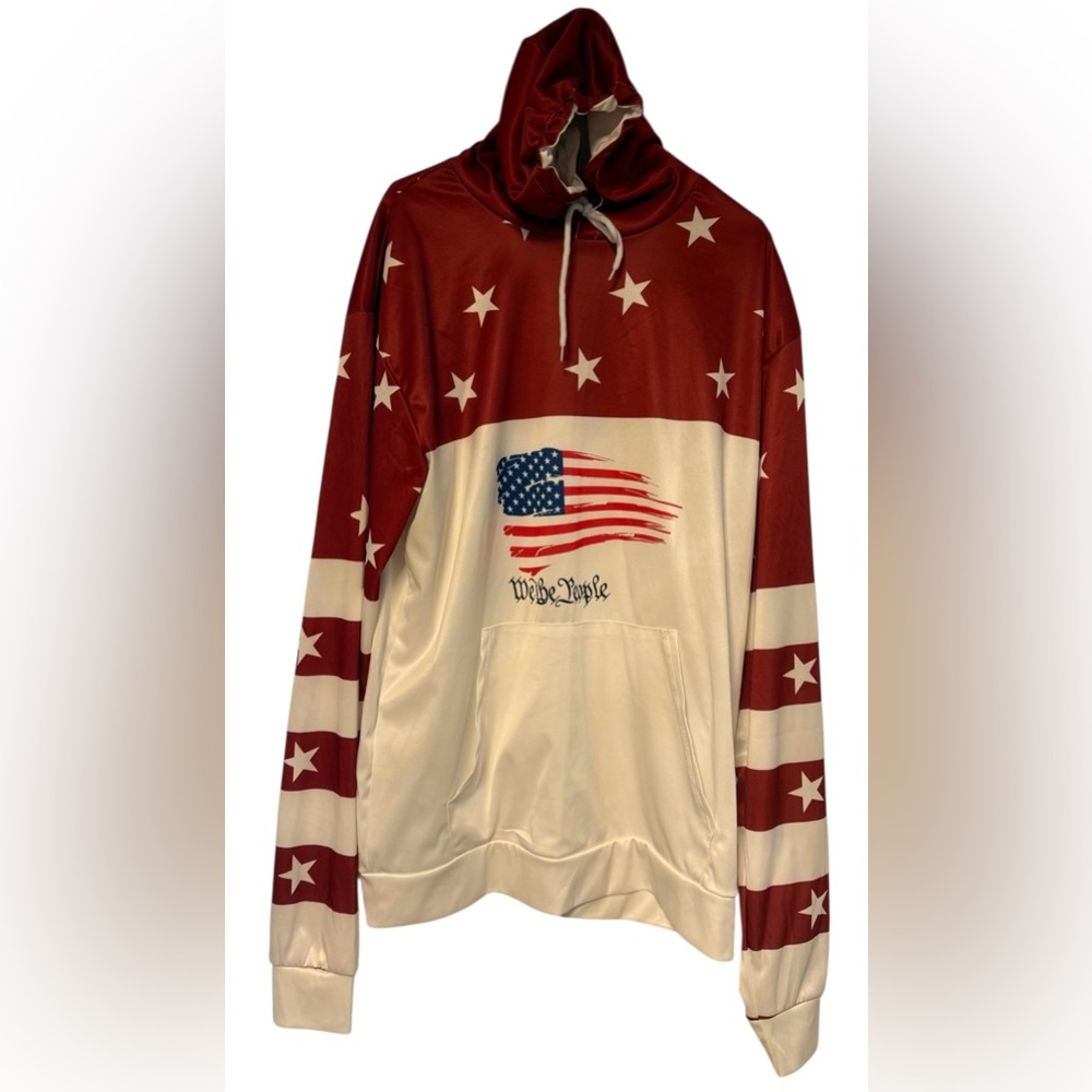 Men’s Unbranded “We the People “ America Flag with Stars Hoodie 2XL